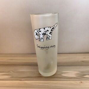 Dartington Frosted Crystal Highball Glass, Sniffing Dog, Vintage, Made i…